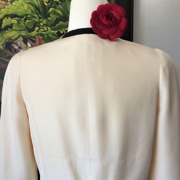 CHANEL IVORY GROSGRAIN TRIMMED TUNIC - Picture 3 of 8